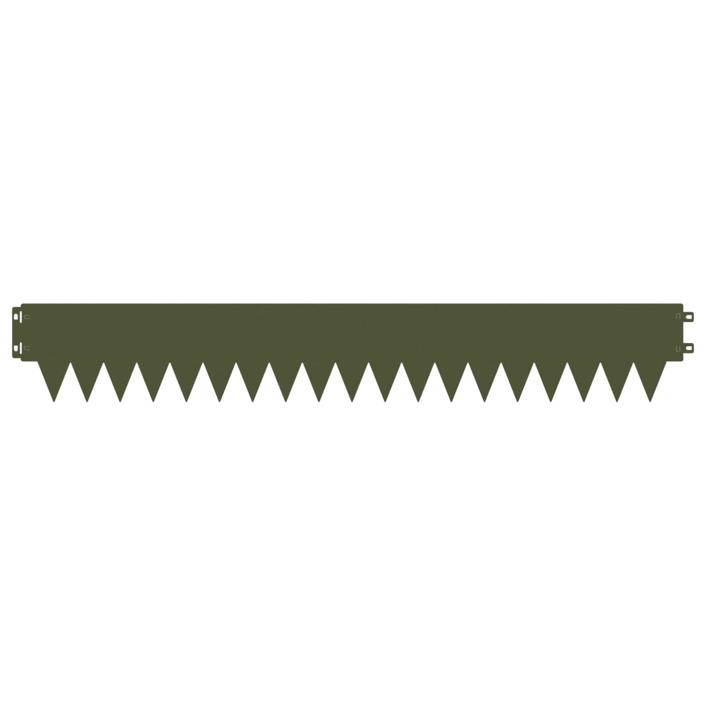 Lawn Edging 20 pcs 103 x 15 cm metal Olive Green