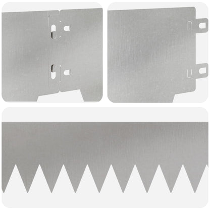Lawn Edging 20 pcs 103 x 15 cm metal Silver