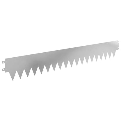 Lawn Edging 10 pcs 103 x 15 cm metal Silver