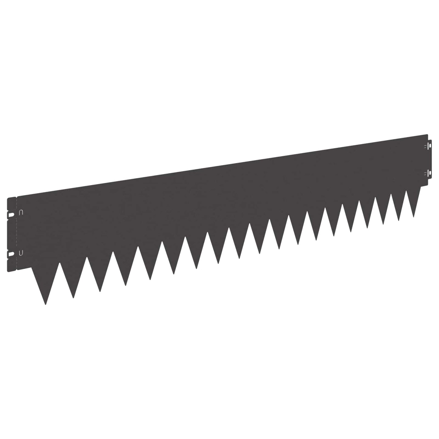 Lawn Edging 10 pcs 103 x 20 cm metal Black