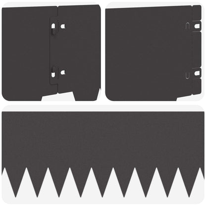 Lawn Edging 20 pcs 103 x 20 cm metal Black