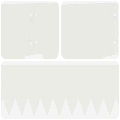 Lawn Edging 20 pcs 103 x 20 cm metal White