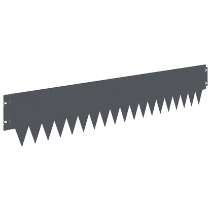 Lawn Edging 10 pcs 103 x 20 cm metal Anthracite