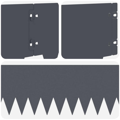 Lawn Edging 20 pcs 103 x 20 cm metal Anthracite