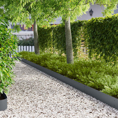 Lawn Edging 20 pcs 103 x 20 cm metal Anthracite