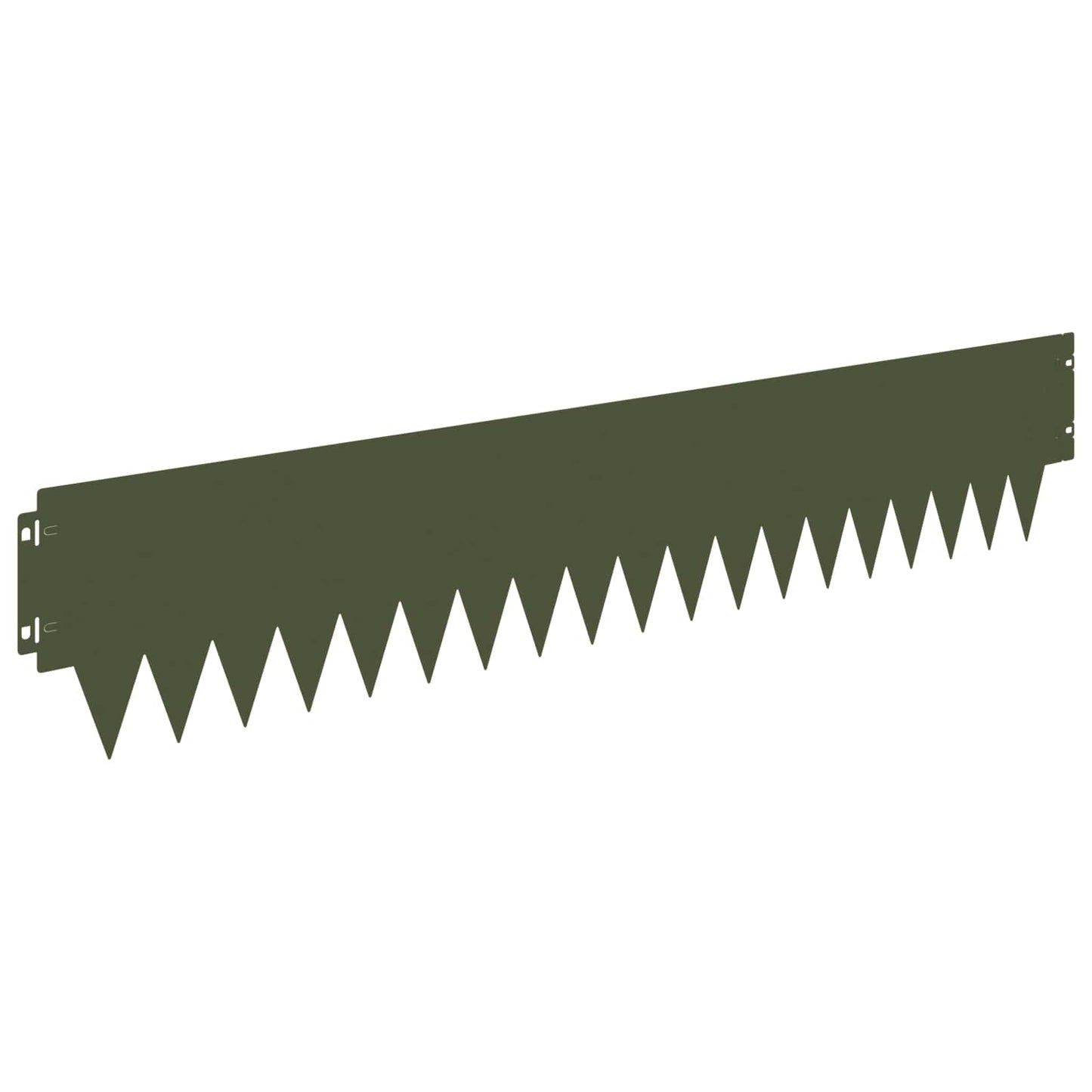 Lawn Edging 10 pcs 103 x 20 cm metal Olive Green