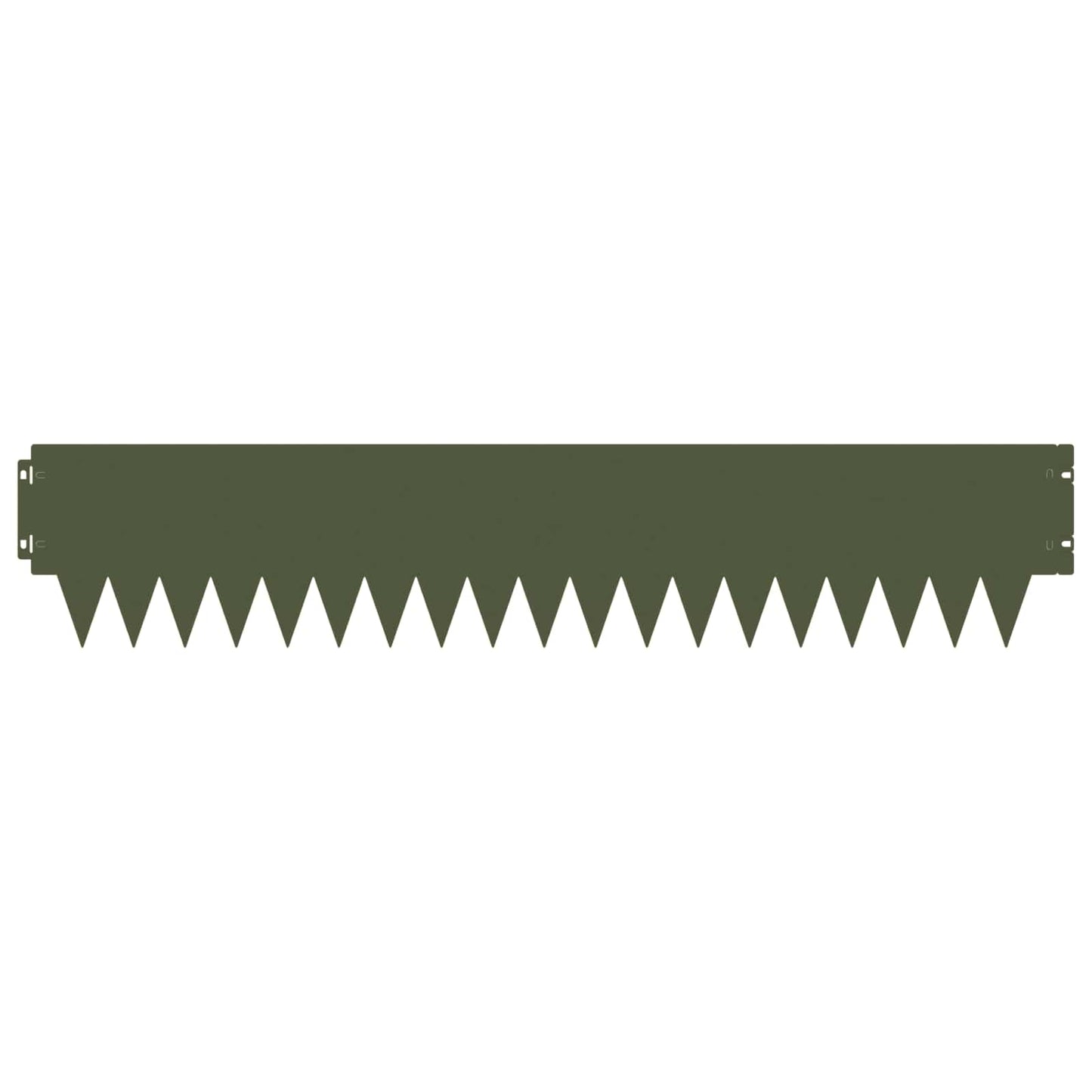 Lawn Edging 10 pcs 103 x 20 cm metal Olive Green