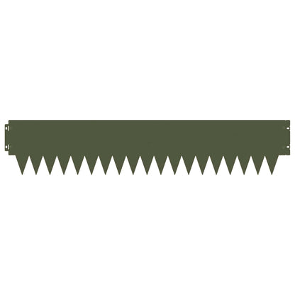 Lawn Edging 20 pcs 103 x 20 cm metal Olive Green