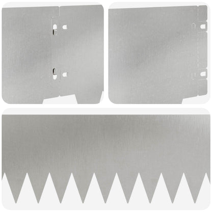 Lawn Edging 10 pcs 103 x 20 cm metal Silver