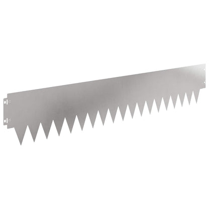 Lawn Edging 10 pcs 103 x 20 cm metal Silver