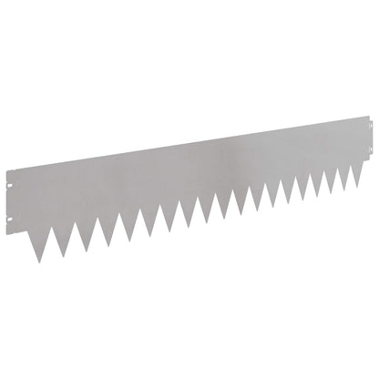 Lawn Edging 30 pcs 103 x 20 cm metal Silver