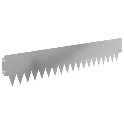 Lawn Edging 10 pcs 103 x 20 cm metal Silver