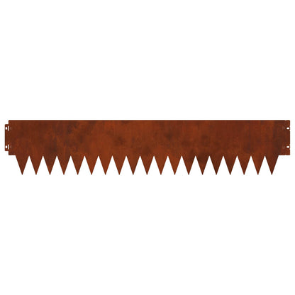 Lawn Edging 10 pcs 103 x 20 cm metal Rusty