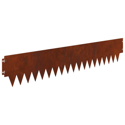 Lawn Edging 30 pcs 103 x 20 cm metal Rusty