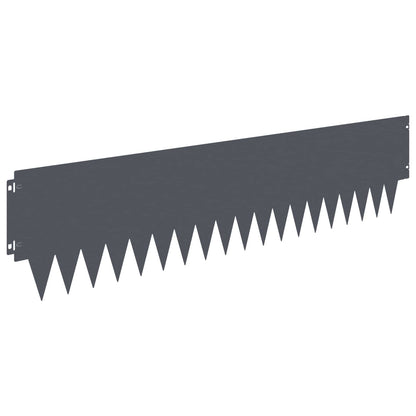 Lawn Edging 20 pcs 103 x 25 cm metal Anthracite