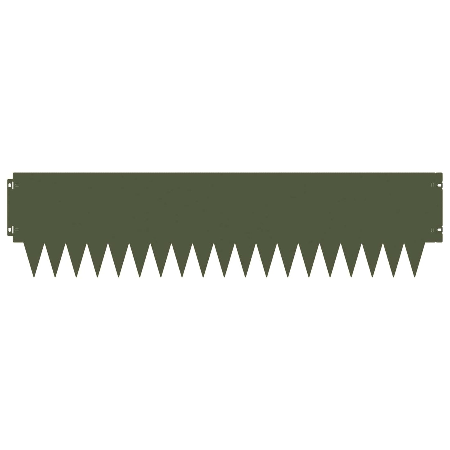 Lawn Edging 20 pcs 103 x 25 cm metal Olive Green
