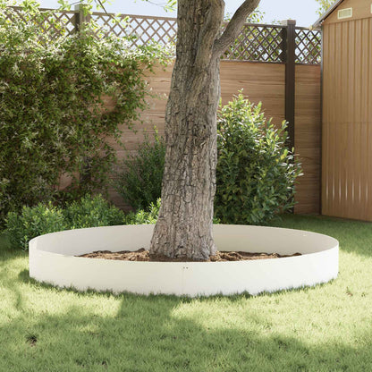 Lawn Edging 10 pcs 103 x 30 cm metal White