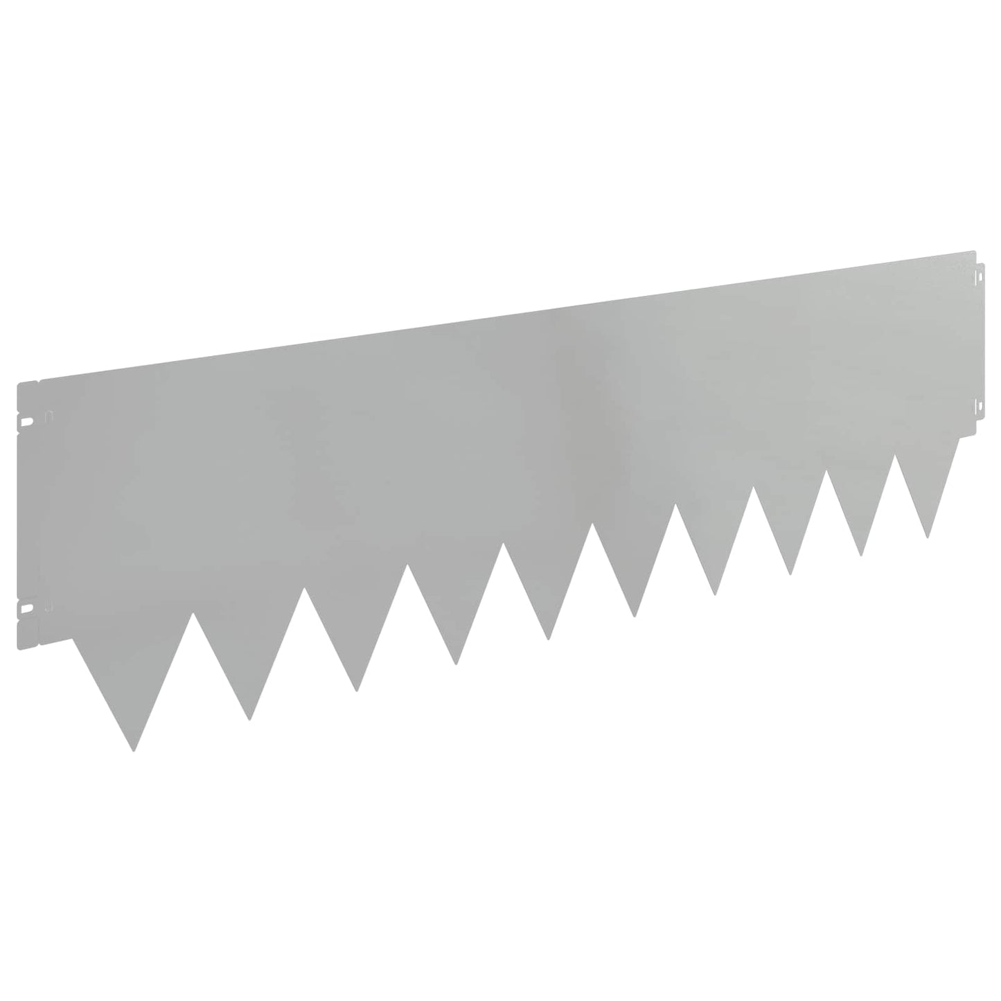 Lawn Edging 10 pcs 103 x 30 cm metal Silver