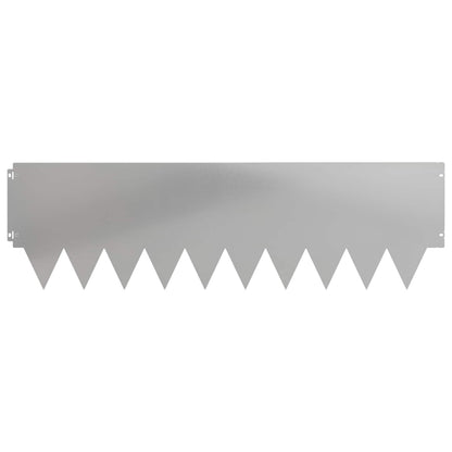 Lawn Edging 10 pcs 103 x 30 cm metal Silver