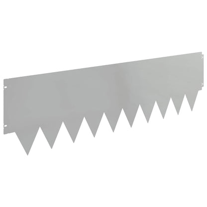 Lawn Edging 20 pcs 103 x 30 cm metal Silver