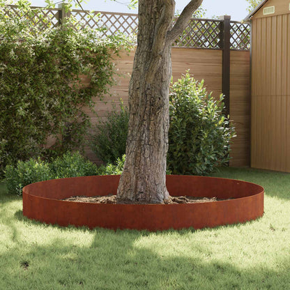 Lawn Edging 20 pcs 103 x 30 cm metal Rusty