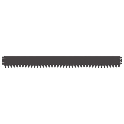 Lawn Edging 30 pcs 103 x 10 cm Steel Black