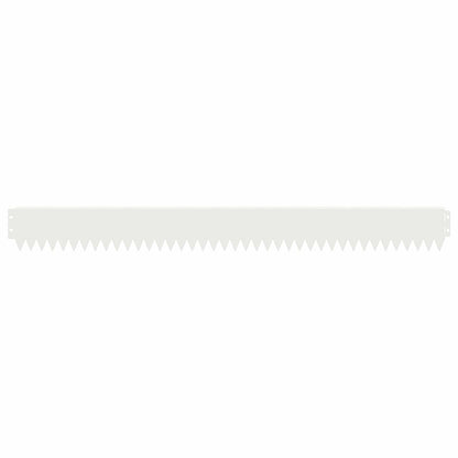 Lawn Edging 10 pcs 103 x 10 cm Steel White