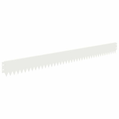 Lawn Edging 30 pcs 103 x 10 cm Steel White