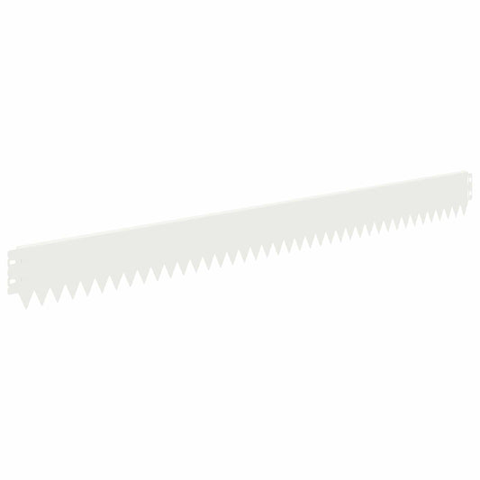Lawn Edging 30 pcs 103 x 10 cm Steel White