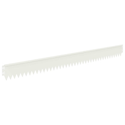 Lawn Edging 30 pcs 103 x 10 cm Steel White