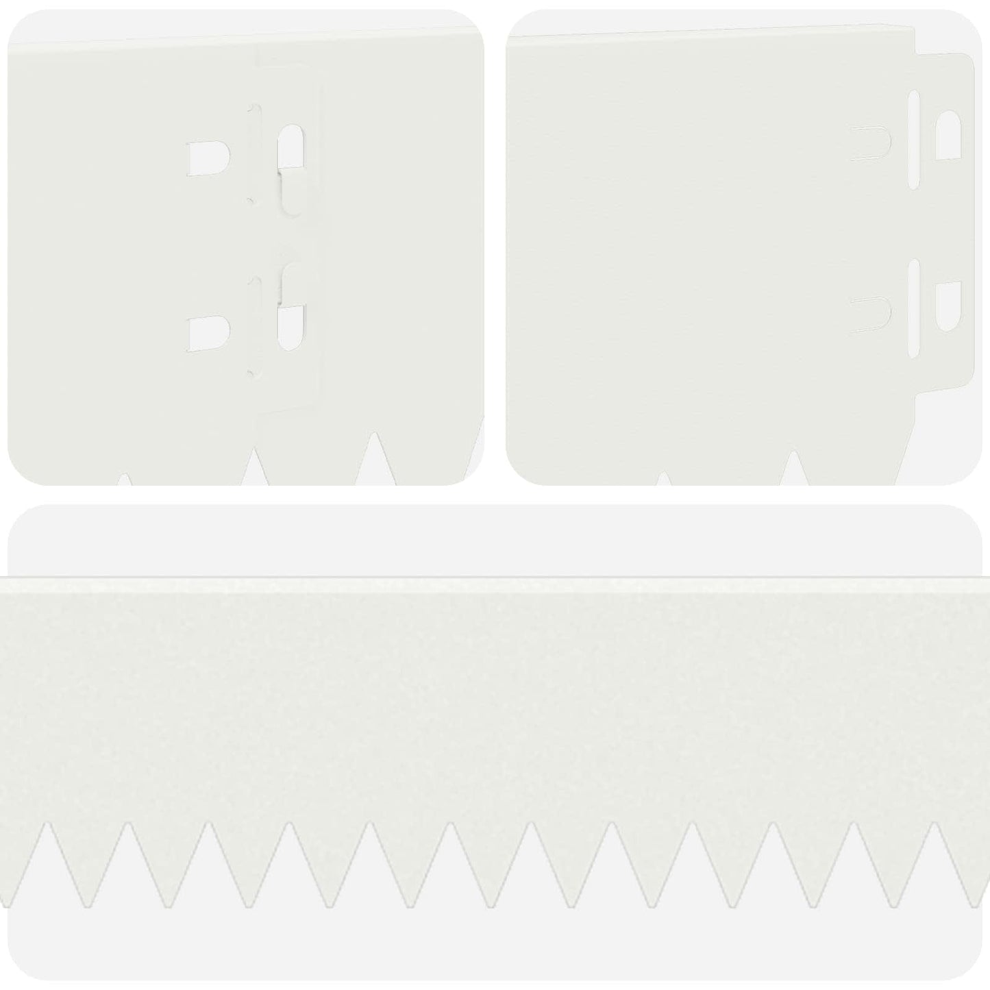 Lawn Edging 50 pcs 103 x 10 cm Steel White