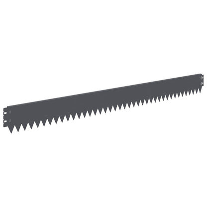 Lawn Edging 20 pcs 103 x 10 cm Steel Anthracite
