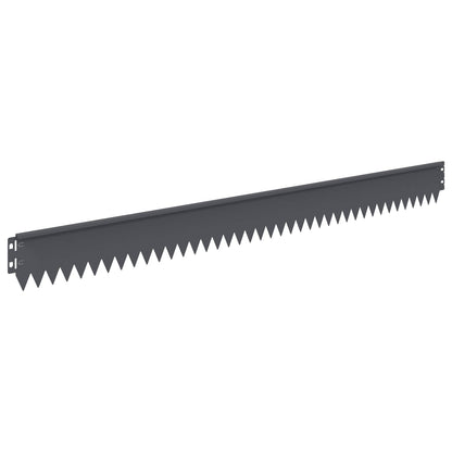 Lawn Edging 20 pcs 103 x 10 cm Steel Anthracite