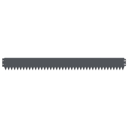 Lawn Edging 20 pcs 103 x 10 cm Steel Anthracite