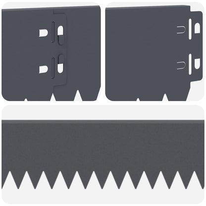 Lawn Edging 30 pcs 103 x 10 cm Steel Anthracite