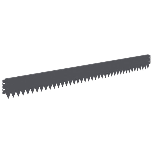 Lawn Edging 50 pcs 103 x 10 cm Steel Anthracite