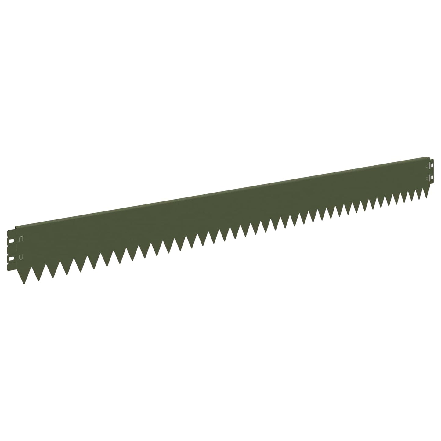 Lawn Edging 10 pcs 103 x 10 cm Steel Olive Green