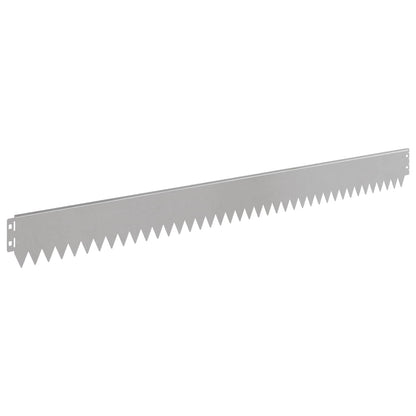 Lawn Edging 30 pcs 103 x 10 cm Steel Silver