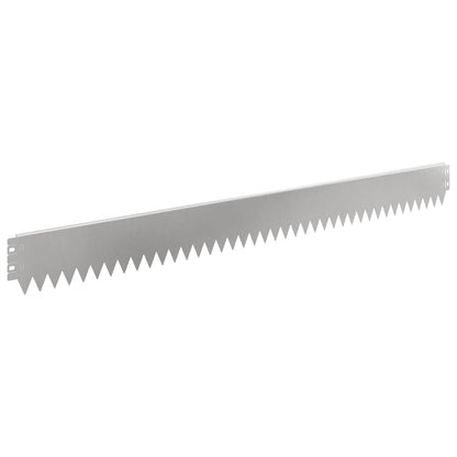 Lawn Edging 50 pcs 103 x 10 cm Steel Silver