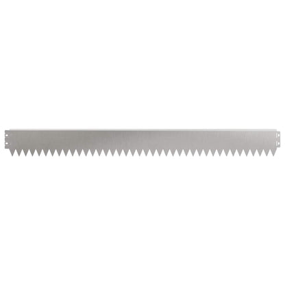 Lawn Edging 50 pcs 103 x 10 cm Steel Silver