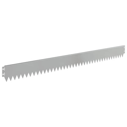 Lawn Edging 20 pcs 103 x 10 cm Steel Silver