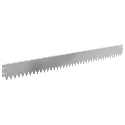 Lawn Edging 30 pcs 103 x 10 cm Steel Silver
