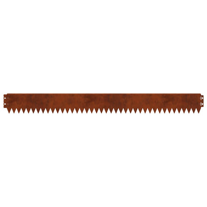 Lawn Edging 20 pcs 103 x 10 cm Steel Rusty