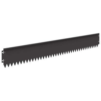Lawn Edging 20 pcs 103 x 15 cm Steel Black