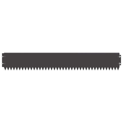 Lawn Edging 20 pcs 103 x 15 cm Steel Black