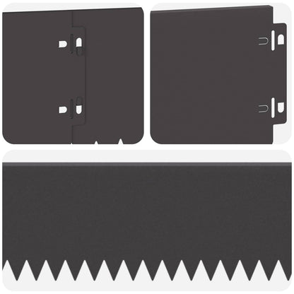 Lawn Edging 30 pcs 103 x 15 cm Steel Black