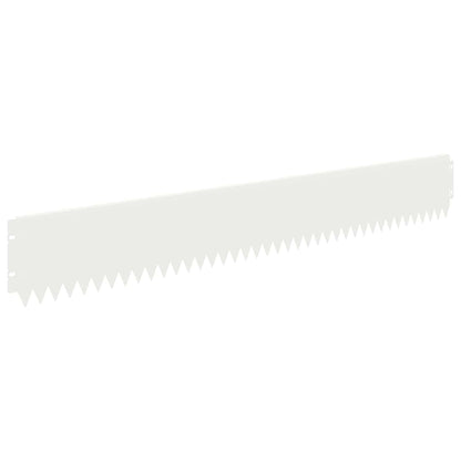 Lawn Edging 10 pcs 103 x 15 cm Steel White