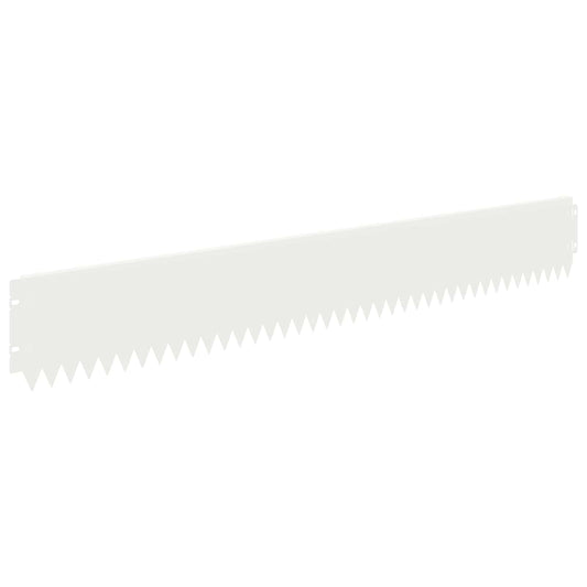 Lawn Edging 20 pcs 103 x 15 cm Steel White