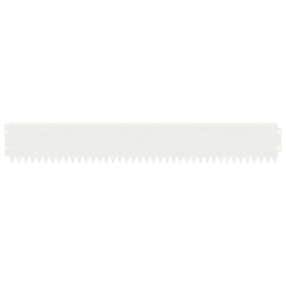 Lawn Edging 30 pcs 103 x 15 cm Steel White