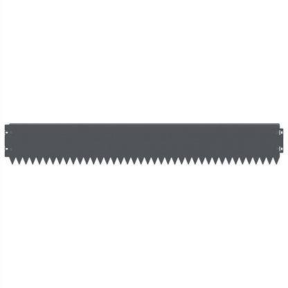 Lawn Edging 10 pcs 103 x 15 cm Steel Anthracite